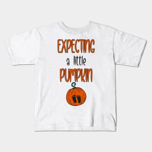 Expecting a little pumpkin Kids T-Shirt